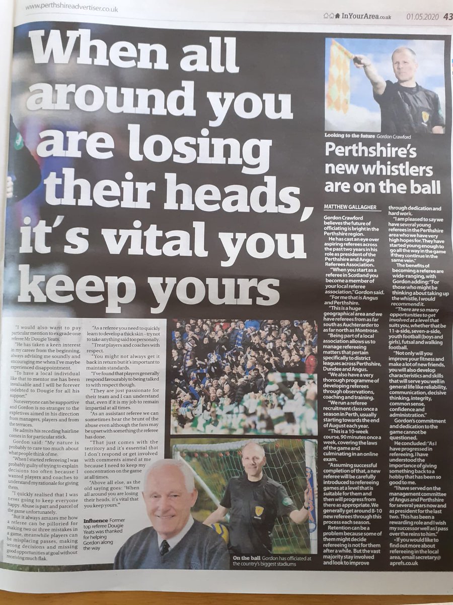 TheCSoA's tweet photo. Our very own Mr.Crawford features today in the @The_PA with some sage advice during difficult times. Well done Mr.C π #keepcalm #thatwasoffside https://t.co/Bw00wRpF0W