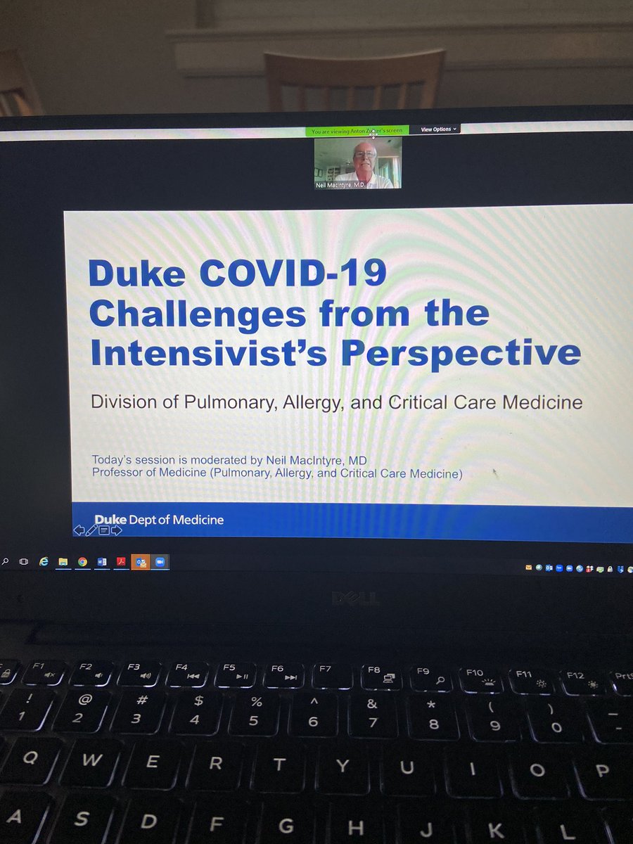 The Duke ICU COVID experience now for #medicinegrandrounds #covid19 @dukemedicine