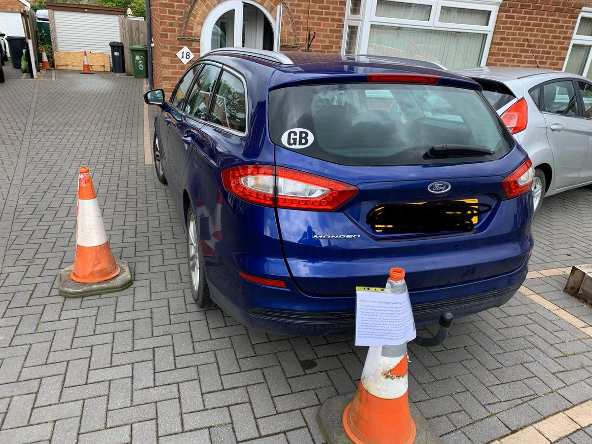 The Team are all getting ready in different ways. Mr Lister has marked out his garden route in true mathematician style with distance marking cones! Just over two hours before the off! Thanks to everyone who has donated so far! uk.virginmoneygiving.com/Team/Stratford…