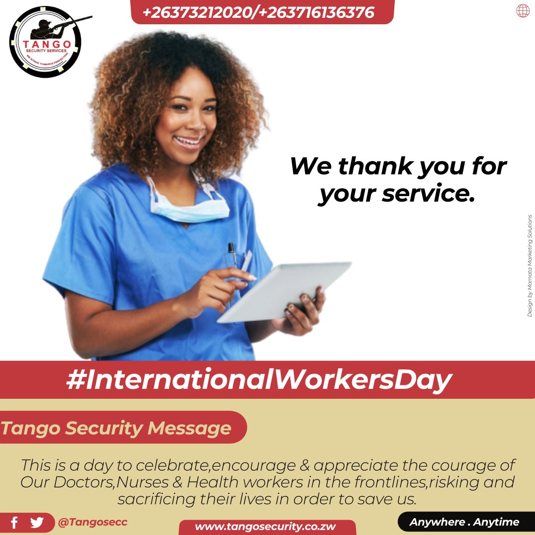 TangoSSZim's tweet photo. This year, #WorkersDay is in the middle of a health pandemic. Therefore, I believe it is appropriate to express our utmost gratitude to our health workers who have been leading the battle to contain the spread of the coronavirus in our country. 

We cannot thank you enough. https://t.co/hKXtyZ0evt