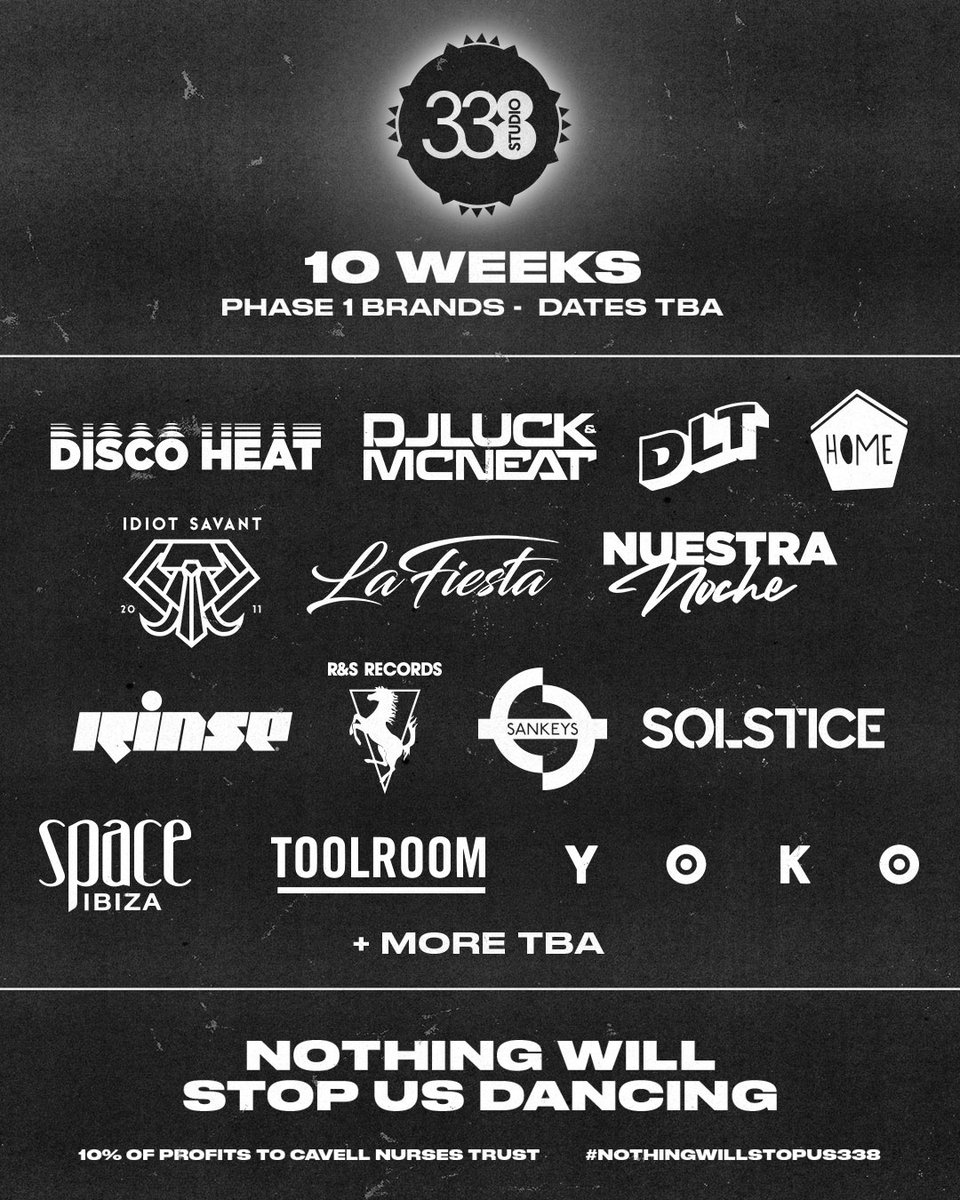 Over the weekend, <a href="/studio338/">studio338</a> announced 10 week re-opening programme, of course w Sankeys on the bill 🙌

Starting date still TBC, but in the meantime, sign up for early access to tickets... and be in a chance to WIN FULL SEASON PASS - bit.ly/10weeks_338