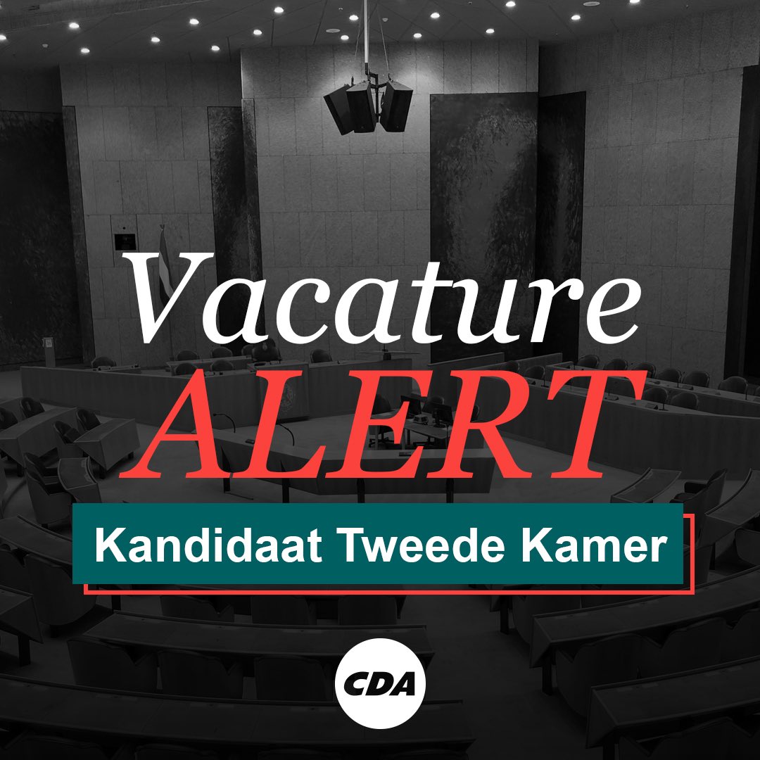 cdavandaag's tweet image. 💚 Wil jij meebouwen aan de toekomst van Nederland? 

Het CDA zoekt volksvertegenwoordigers voor de Tweede Kamerverkiezingen in 2021! 

➡️ Kijk op cda.nl/tk2021/kandida…
