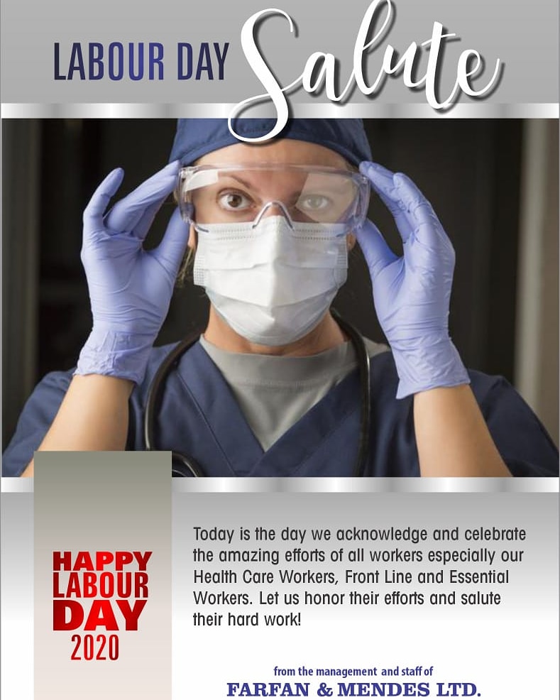 GroupFarfan's tweet photo. Labour Day Greetings #labourday #healthcareworkers #essentialworkers #thankyou #farfanandmendesgroup https://t.co/EoVtnySiAe