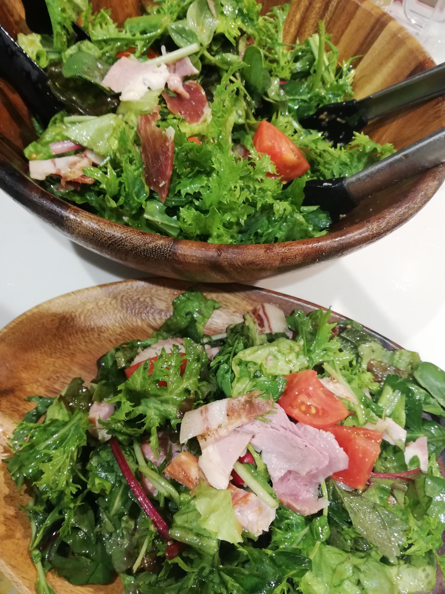 تويتر 白樺兎師春 على تويتر 2種類のハムを使った山盛りサラダ T Co Tiwewvj2op