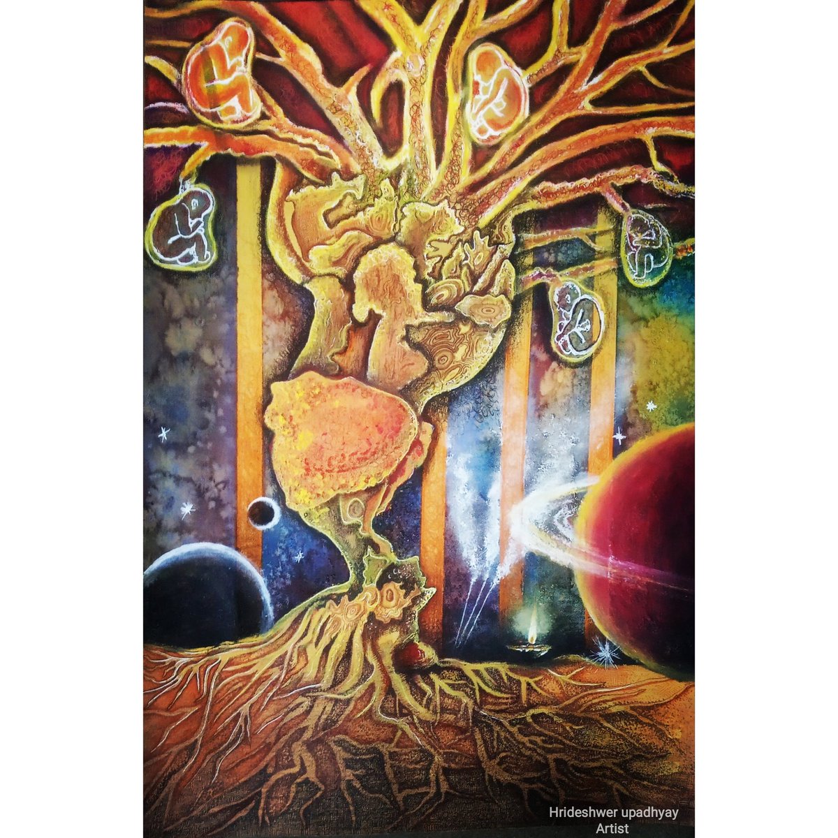 hrideshwer's tweet photo. #conceptualartworkstyle #mixmediatechnique #lockdownperiod #artvsartist #darbe #titleofpaintingisproganry #MayDay2020 #markmin https://t.co/PLJltVRBKY