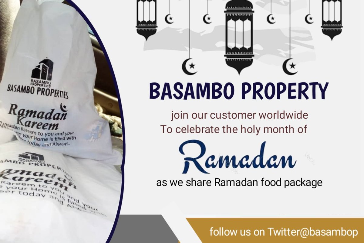BasamboP's tweet photo. Ramadan Kareem "The Act of Giving" 💕🕌🌙😊

Basambo Property Is sharing blessings in the holy month of Ramadan by Iftar gift box distributions.

Help by giving to a neighbor today. Ramadan Kareem to you all https://t.co/OqSGV93pcr