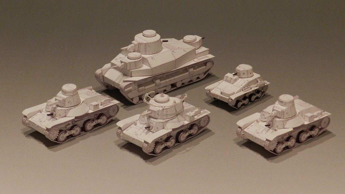 ナオ 紙模型静岡工場 على تويتر 発掘写真 これまでに作った 設計 オリジナル 1 72 日本陸軍戦車のペーパークラフト 95式重戦車とか結構設計が面倒だったよ 因みにですが 3dとか展開ソフトは一切使わずすべて平面設計です ペーパークラフト 紙
