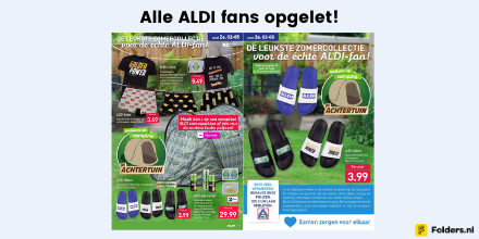 foldersnl's tweet photo. Vanaf morgen in de winkels: de leukste zomercollectie voor de échte Aldi fan! Als echte fan, mogen de Aldi slippers natuurlijk niet ontbreken. Bekijk de Aldi folder hier: https://t.co/92B0KgM6cR #aanbiedingen #foldertips #slippers #zomercollectie #fans #musthaves #tshirts #boxers https://t.co/T6PtnA1rch