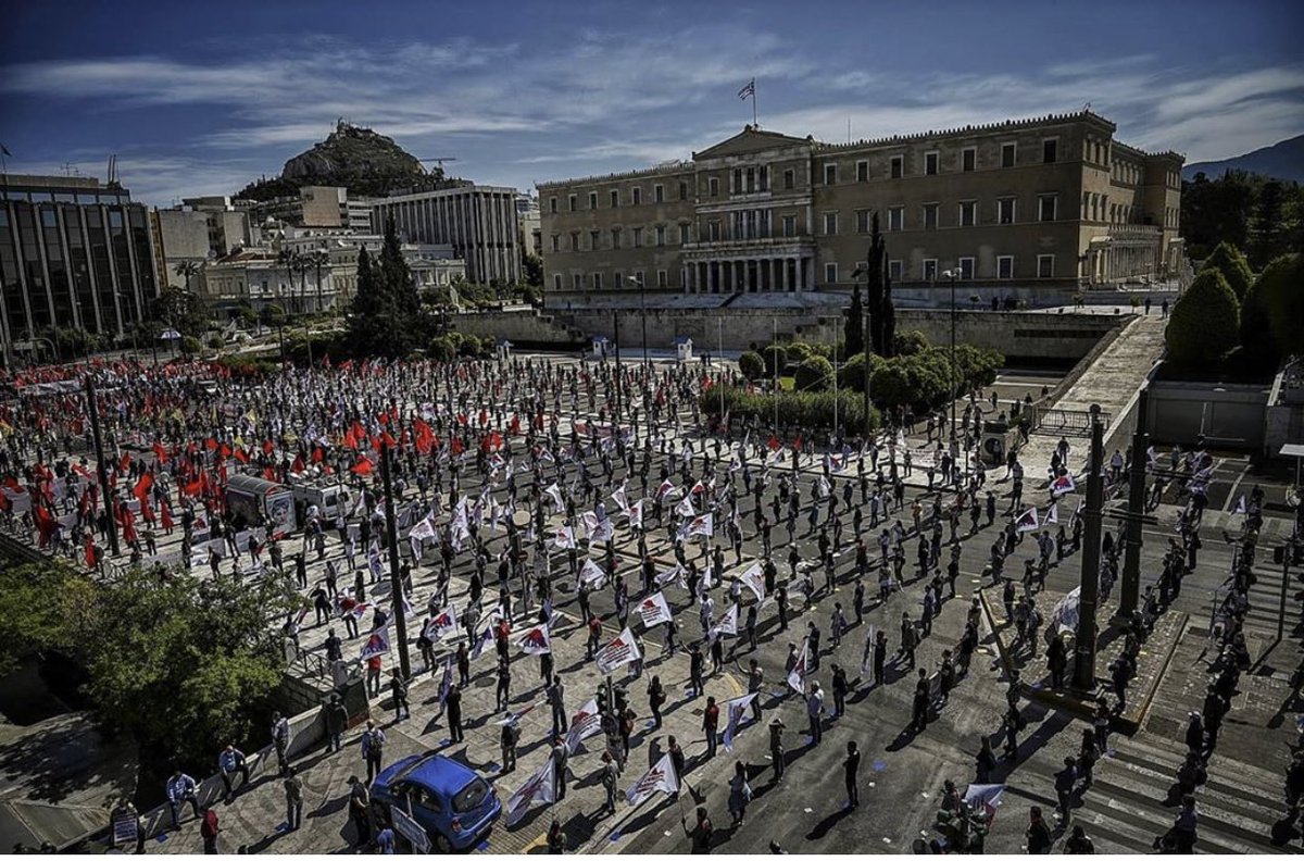 Manifestación del #1deMayo en Atenas.
Foto de <a href="/ArisMessinis/">Aris Messinis</a>