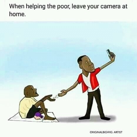 IamHe4real's tweet photo. Did you know you can give to the poor WITHOUT taking pictures?
#lockdown #MayDay2020 #staysafe #COVID19 #COVIDIOTS https://t.co/O1aEzn8AZN