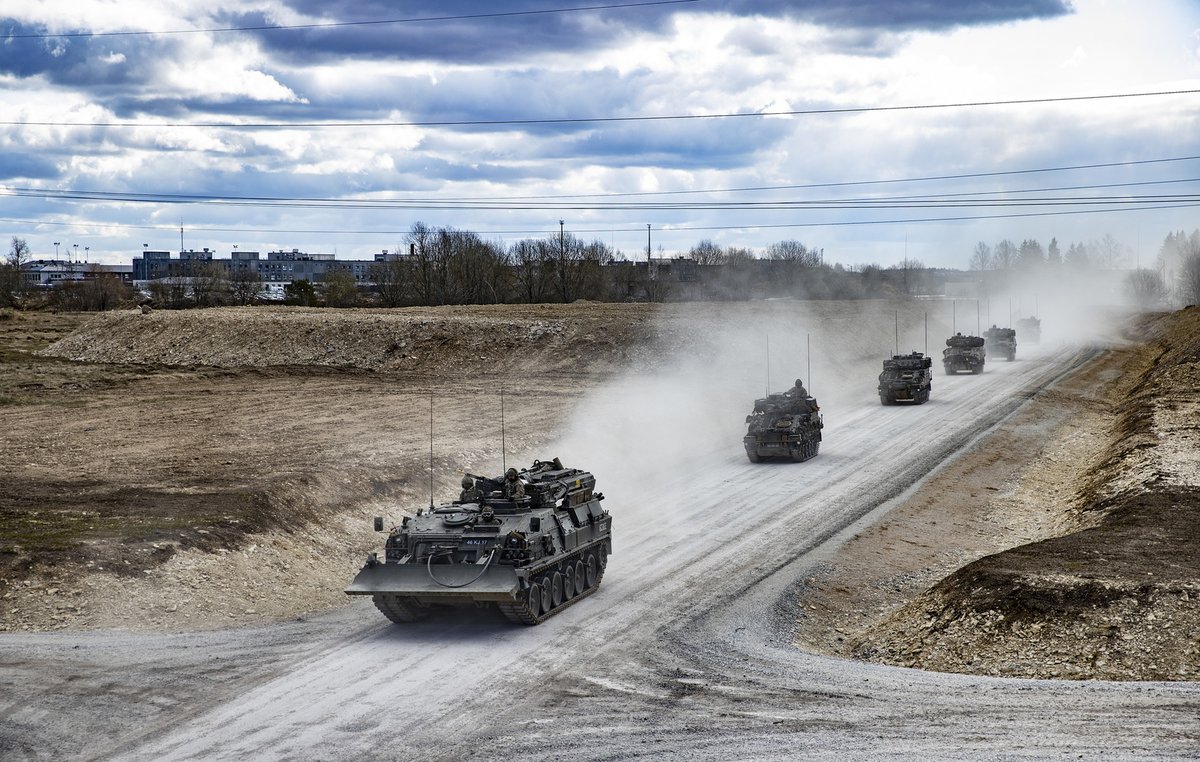 balt_security's tweet photo. π¬π§-led @NATO's enhanced Forward Presence #eFP Battle Group #BGEST on its way to a training area in support of Estonian πͺπͺ annual exercise #SpringStorm 2020 (Kevadtorm). #WeAreNATO
πΈ by @Kaitsevagi https://t.co/Nou3QJZm9k