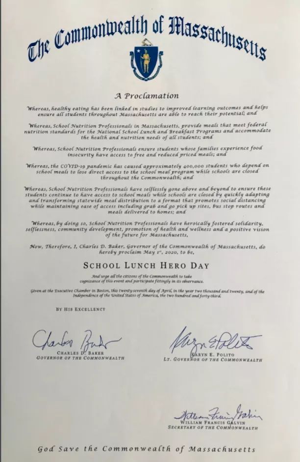 Happy School Lunch Hero Day! As the proclamation states, "School Nutrition Professionals have selflessly gone above and beyond to ensure students continue to have access to school meals while schools are closed." Thank you for all that you do for our students. #HawkPride#WHS