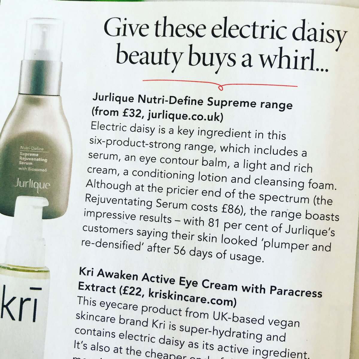 <a href="/JurliqueUK/">Jurlique UK</a> in the latest <a href="/topsanteuk/">Top Santé magazine</a> thank you to <a href="/ChezSpecter/">Francesca Specter</a> 😊 #skincare #natural #beauty #natureevolved #jurlique #naturalbotox #proageing #freelance #pr