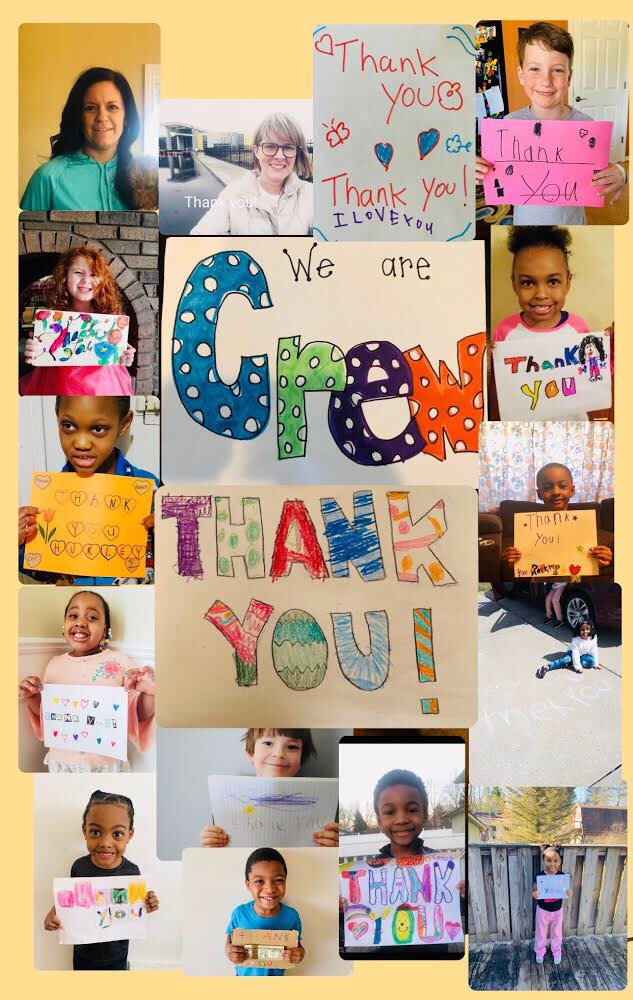 Kindergarten teacher Mrs. Sumner and her scholars give a shout out and thank you to the nurses at <a href="/HurleyMedical/">Hurley Medical</a> Center for being superheroes!  #BetterWorldDay <a href="/ELEducation/">EL Education</a>