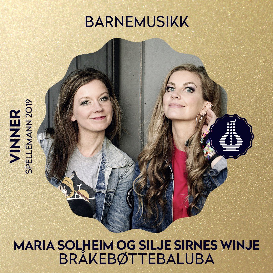 Vinner av #Spellemann2019 i kategorien «Barnemusikk» er Maria Solheim og Silje Sirnes Winje. Gratulerer!