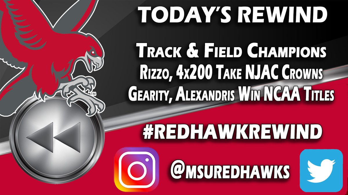 msuredhawks's tweet photo. #FlashbackFriday on the #RedHawkRewind is on the track where we salute a few of our .@iMSUperfastXCTF  champions. @montclairstateu @NJACSports @USTFCCCA #redhawk4life

Rizzo, 4x200 Relay, Alexandris - https://t.co/U6dWBXTlXm 
Gearity 400H - https://t.co/U6dWBXTlXm (2:37.25 mark) https://t.co/ba4FUh0P9X