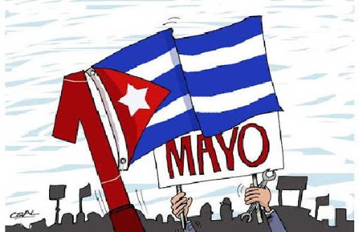 #Cuba No falta en nuestros trabajadores el espíritu de combate, espíritu de lucha, espíritu patriótico; voluntad y decisión de pelear, de luchar, de seguir adelante; voluntad y decisión de salvar la Revolución y de salvar el socialismo, como expresara #Fidel #VivaElPrimeroDeMayo
