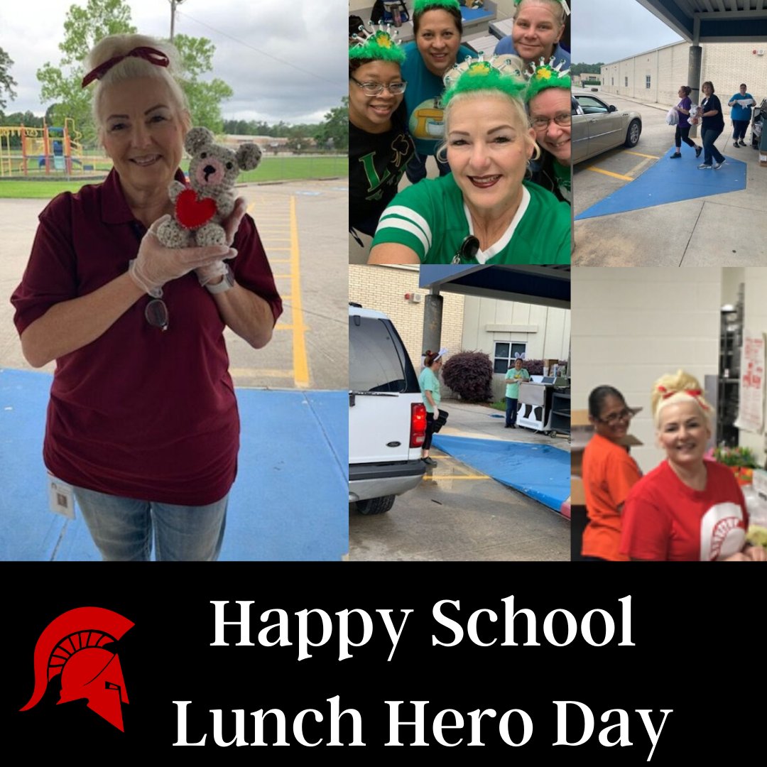 PorterSpartans's tweet photo. Happy School Lunch Hero Day to the PHS Child Nutrition staff. They are not in their cafeteria, but they are still working the meal pick-up lines every day! Thank you! You make a huge difference in the lives of Spartan students and staff! We ❤️ you!
#phsfocus2020 #ncisd https://t.co/biEhCnkhdX