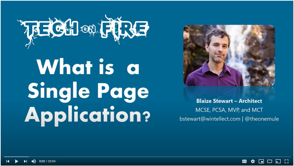 jprosise's tweet image. In Part 5 of our Tech on Fire Serverless Blog on Azure series, Blaize Stewart (@theonemule) will discuss what a single page application is and then show you an example. okt.to/orNbk9
#Azure #SinglePageApplication #TechOnFire