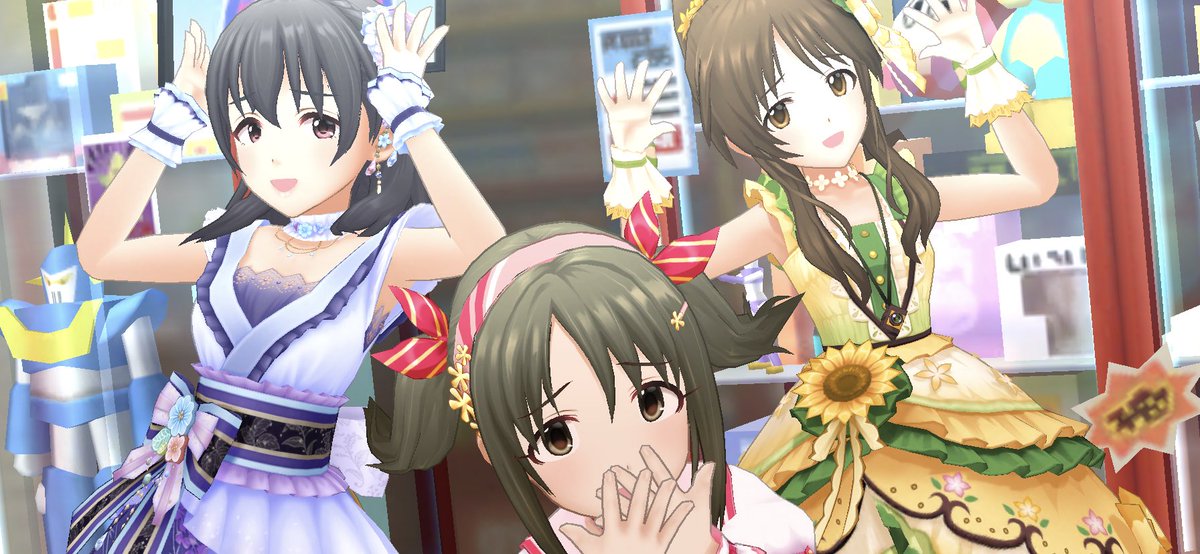 ネテス ビビカラを上げるの忘れてた W やっぱり元気な曲が似合う気がするな ビビッドカラーエイジ ビビカラ 今井加奈 高森藍子 藤原肇