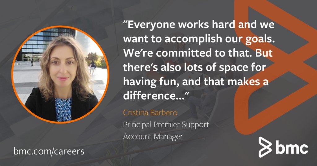 BMCSoftware's tweet photo. What makes a company like BMC stand out? Finding that important dynamic of working hard to meet goals while also sitting back and having fun. Join a team that makes time for both and learn more about BMC careers here: 
https://t.co/UGlAo59MXV #companyculture #WhyWorkAtBMC https://t.co/1qZHWlAAzK