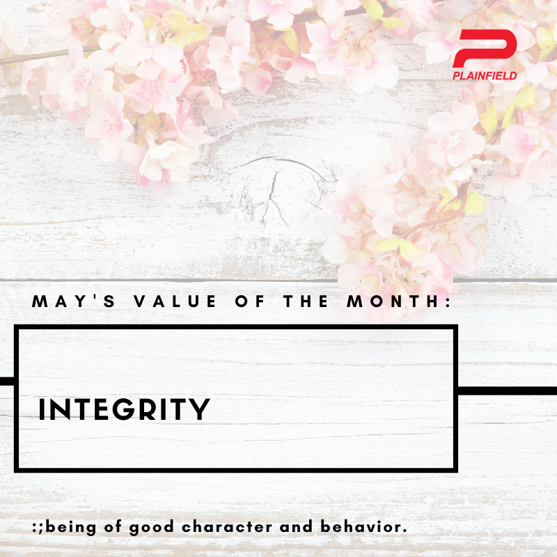 TownPlainfield's tweet photo. Today's the beginning of a new month; this calls for an introduction to the May Community Value!
Integrity! Integrity is defined as being of good character and behavior.
#CommunityofValues https://t.co/QZ5Cjy1xga