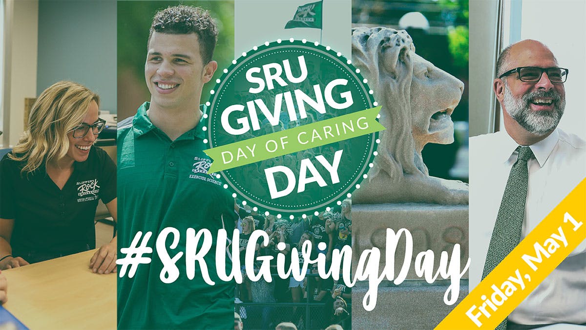 slipperyrocku's tweet photo. Today is the day!

#SRUGivingDay is here 🤩🤩🤩

Whether you're near or far, your gift helps our campus community to be resilient, inclusive, and lively. 

Become part of the SRU legacy of giving: https://t.co/jzvurPcNm9 https://t.co/iqTSErE4No