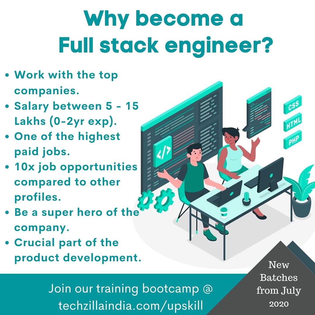 Ground0ai's tweet photo. Become a Full Stack Developer &amp; grab an opportunity to work with one of the top tech companies.

Applications Open! 

More details at - https://t.co/Bt14n9diE6 

#UpskillByTechzilla #UpskillYourself #UpskillProgramme #100DaysOfCode #FullStackBootCamp #LearnToCode https://t.co/GeRgOmiA35