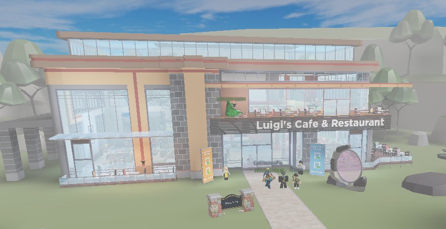 Ultraw On Twitter We Just Released Luigi S Cafe And Restaurant Our New Cafe Game Earning The Two Badges Here Will Unlock 12 Furniture Items In Restaurant Tycoon 2 Https T Co Rihobwlmk3 Https T Co Fpmwxvaolj - roblox indonesia restaurant tycoon eating at restaurant