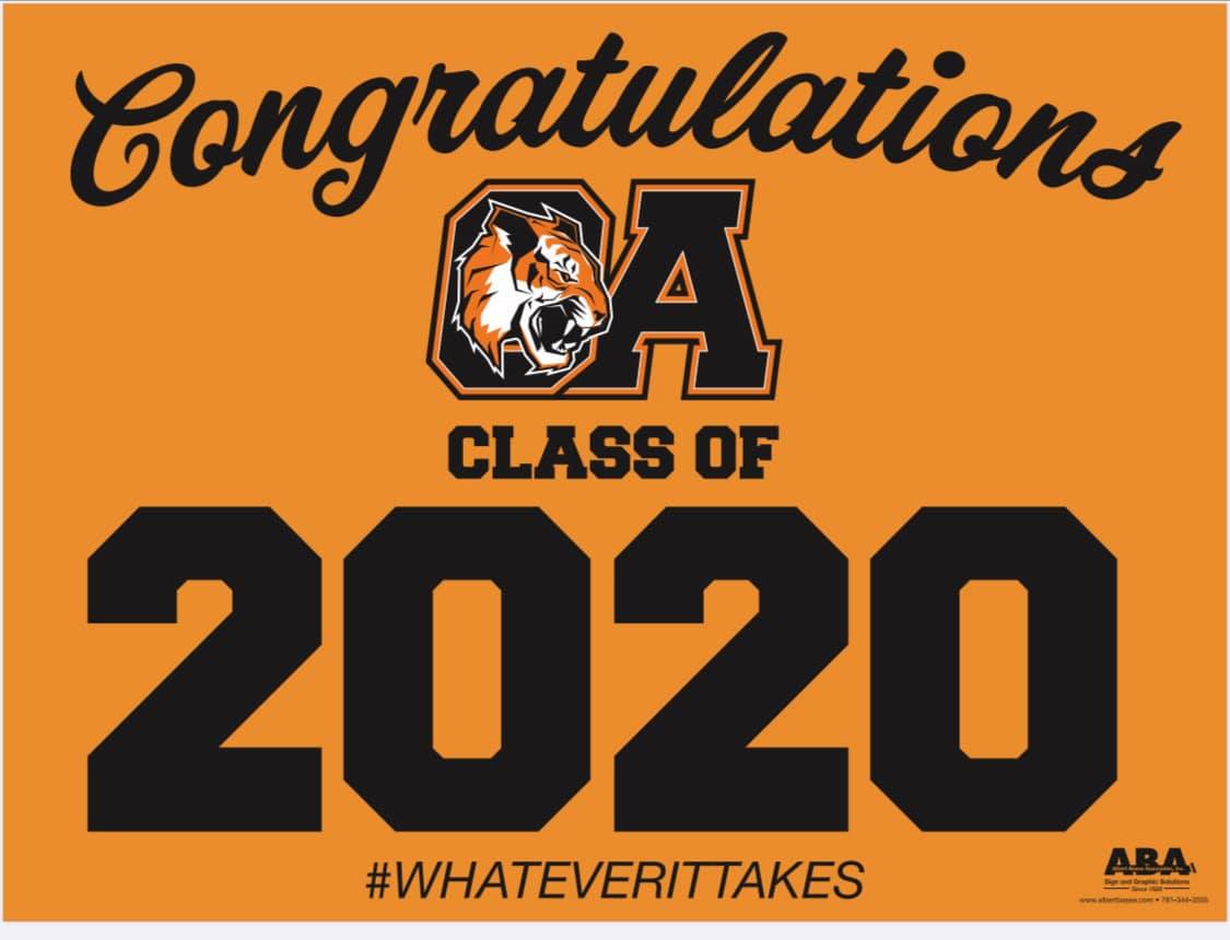 Let’s show support to our 2020 Oliver Ames Seniors. Lawn signs are $10 per sign - Venmo to <a href="/OA/">oa</a>-LaxBoosters please include your address and phone number in the notes.  Proceeds benefit the class of 2020.