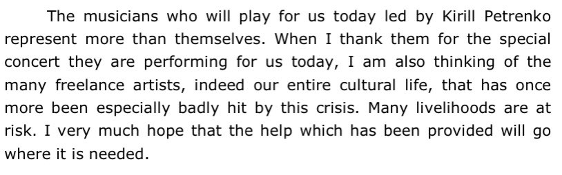 Before today’s European Concert by a chamber-size Berlin Phil, the German president speaks eloquently about freelance musicians and their struggle