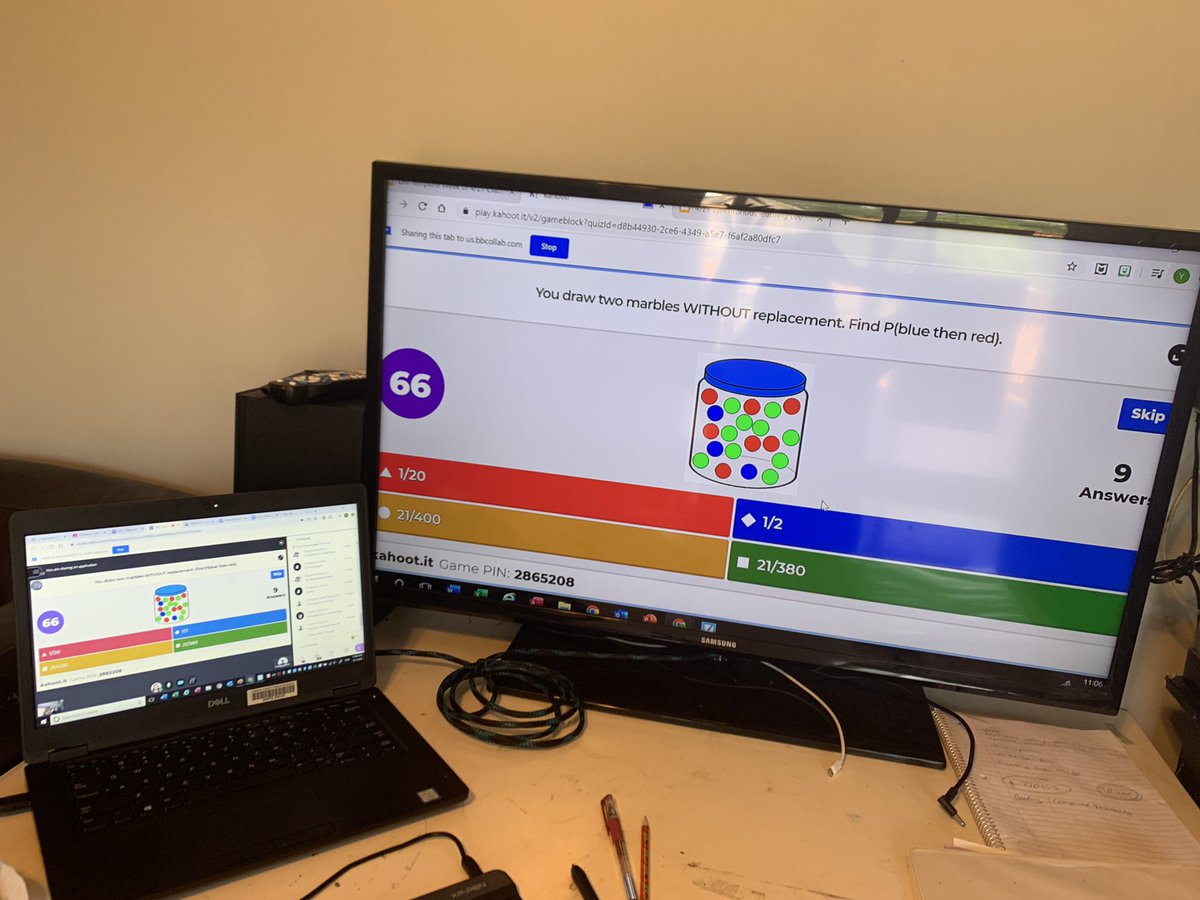 Younglee_math's tweet photo. Day 2 synchronous learning with my Math7 HN students! My Ss had fun with #quizlet live and #kahoot. @RockyRunMS https://t.co/GT0sSaeCQc