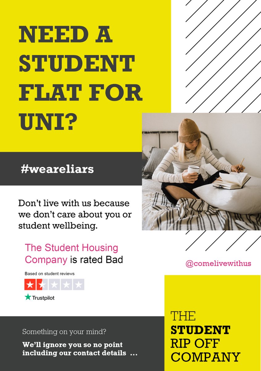 rip_student's tweet photo. If only I saw this advert before I booked with The Student Housing Company @comelivewithus last year!
PLEASE SHARE TO WARN OTHER UNIVERSITY STUDENTS!
#honestadvert #honestadvertising #tellingthetruth #callingoutliars #beinghonest #warning #badcustomerservice #studentwellbeing https://t.co/9gxrBEvGQT