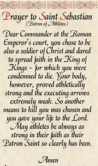 With the cancelation of Spring Sports now official, Burke Catholic offers The Prayer to St. Sebastian (Patron Saint of Athletes) to the current members of BC Nation,as well as, all student-athletes (especially the Class of 2020) across New York. Keep your heads up and be well.