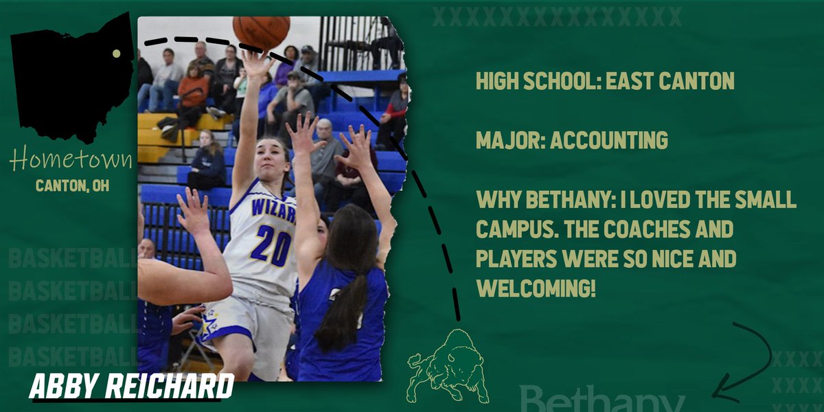 Please help us in welcoming, Abby Reichard, (East Canton HS, OH) to our program!!! 📚🏀 #RollBison #ONEBethany
