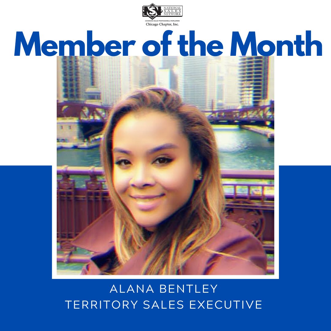 NSNChicago's tweet photo. Meet our May Member of the Month Alana Bentley. Alana is a Territory Sales Executive who is quickly climbing the corporate sales ladder. She is a new member of our organization who is giving back to NSN Chicago as an active volunteer and leader within our Membership committee. https://t.co/KEWxKr4Ts7