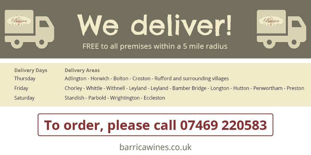 We deliver FREE 😍

FRESH PRODUCE - FOOD - BEERS, WINES &amp; SPIRITS - GIFTS &amp; TREATS

See website for further details buff.ly/2yfmGr6