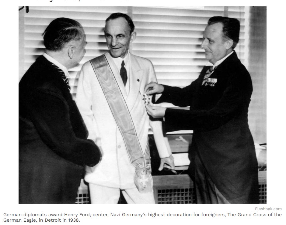 Few more points I missed: Henry Ford used his money-losing newspaper to circulate anti-Semitic propaganda all over the US and Europe.  https://twitter.com/jhal9000/status/1144604962153877504 https://allthatsinteresting.com/henry-ford-nazi&nbsp;