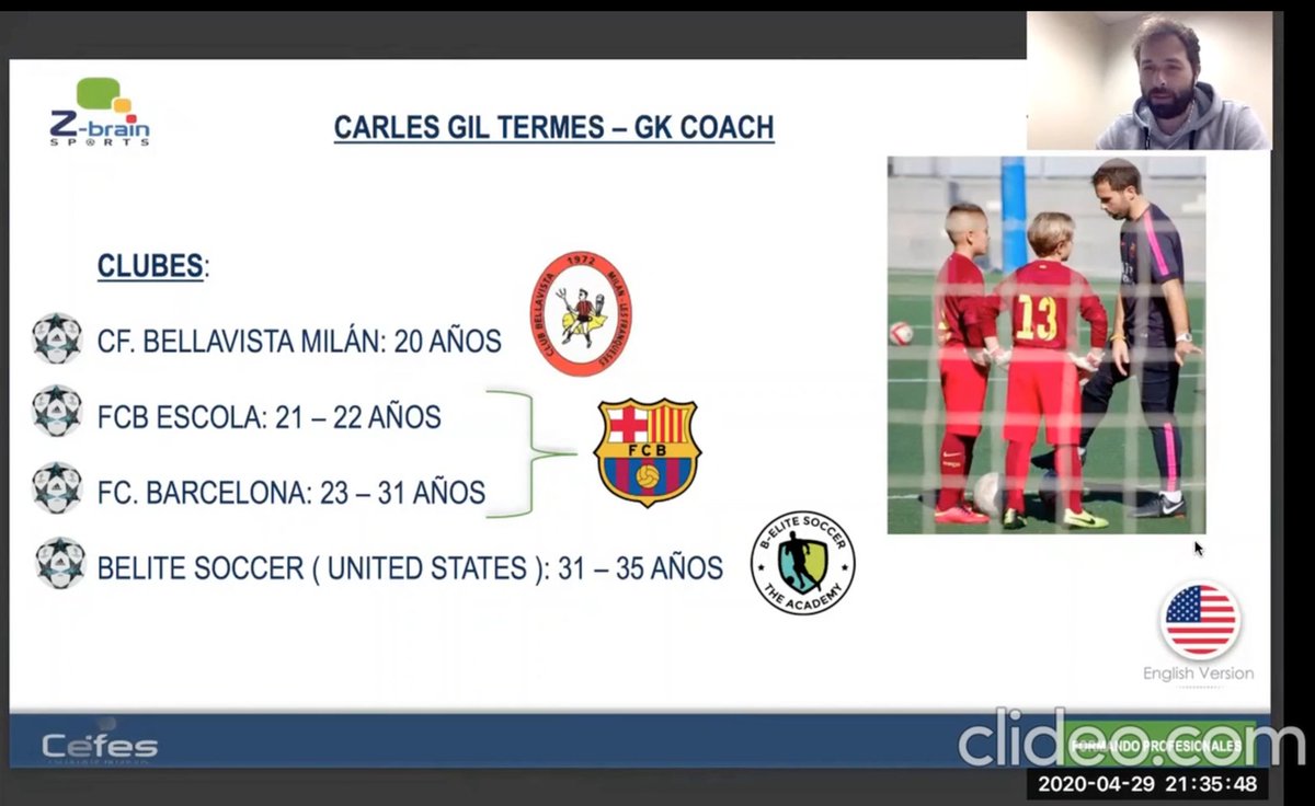 CarlesGilTermes's tweet photo. Feliz de seguir creciendo en conocimientos del GK impartiendo formación para los alumnos de los cursos internacionales para GK de @AcademyZbrain Un lujo formar parte de un gran elenco de profesionales de la especificidad liderado por @LUISARAGONUM Nos vemos en la pròxima, pronto! https://t.co/WCIthbyYh5
