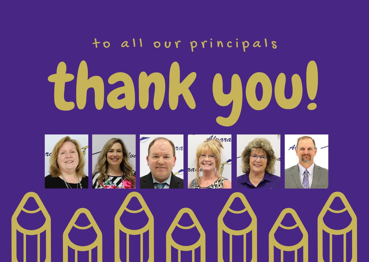 Today is National School Principal Day and we believe we have six of the very best around! THANK YOU!!! #AlvaradoExcellence