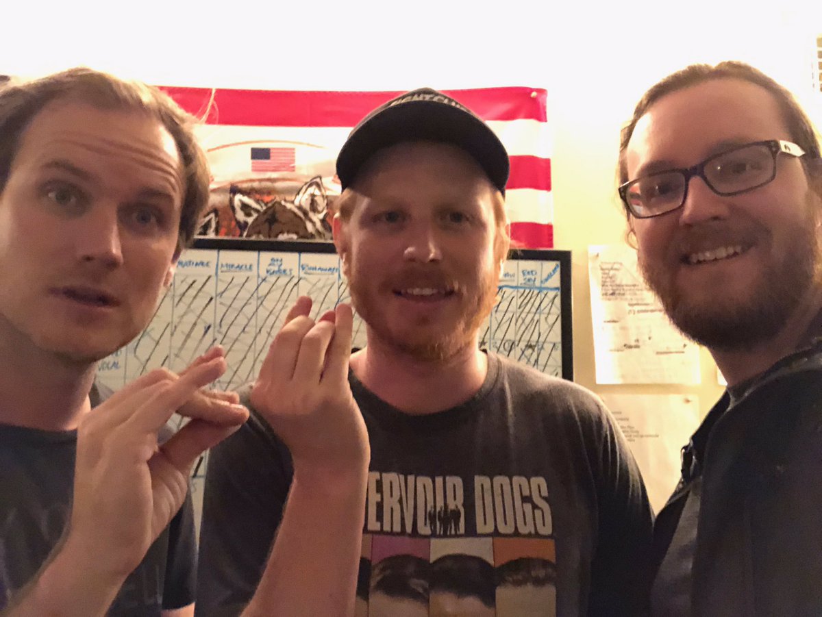 #latepost The faces of accomplishment, some exhaustion, and general excitement. Tracking ☑️☑️☑️ Mad love to our dudes @Blake_Tallent &amp; @leebaker1 who laid down some amazingness from afar. These songs 🤯#newrecord