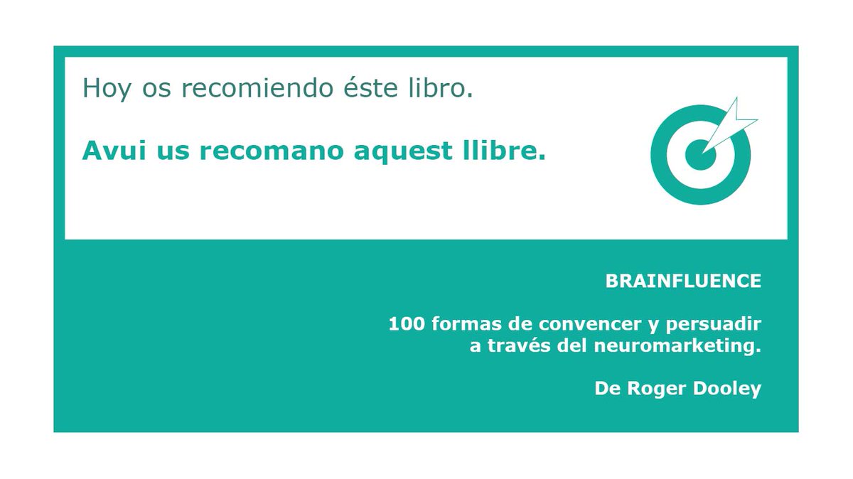 scomunicacio's tweet photo. ES: ¡Si os interesa el neuromarketing os recomiendo éste libro!

CAT: Si us interessa el neuromarketing us recomano aquest llibre! 

#scomunica #scomunicacio #recomanollegir #llibresrecomanats #llibres #libros #recomendaciones #recomiendoleer #neuromarketing https://t.co/5Jc0gOLVlo