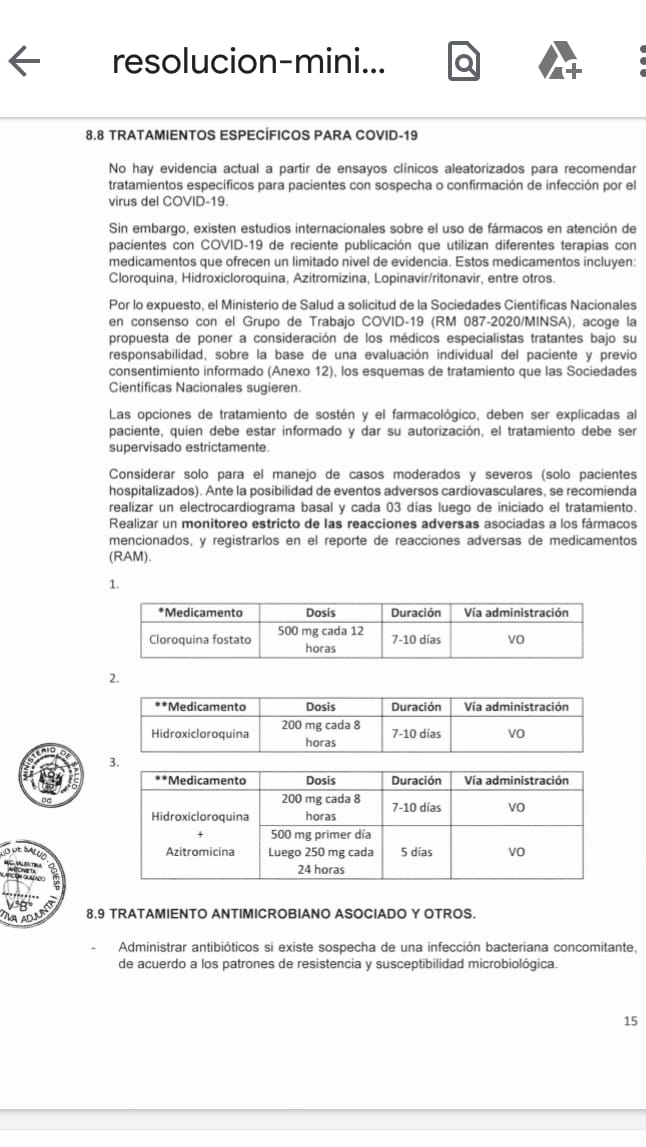 BettoVerastegui's tweet photo. @stedizq @AnFeMa02 @mayenazol Los hospitales explican al paciente las opciones d tratamiento (con limitado nivel de evidencia positiva), las medicinas q impliquen, incluso la cuestionada cloroquina y este dar su autorización. Es solo para los hospitalizados y esta bajo la responsabilidad del médico tratante. https://t.co/oNEkt2UDk4