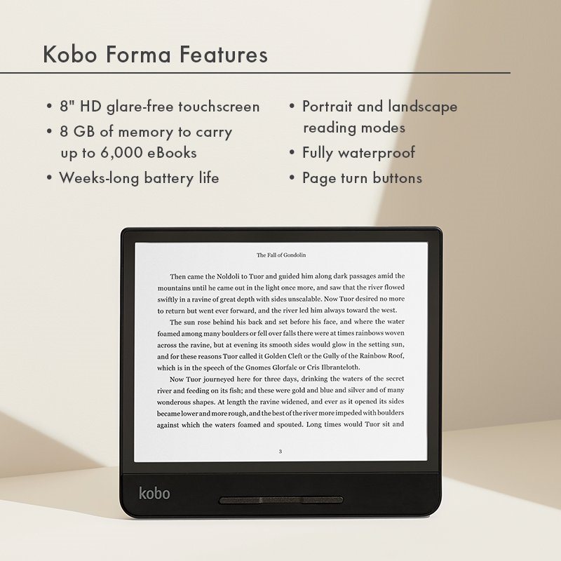 Kobo is the perfect reading companion for any booklover.   Just in time for our sunny summer days and Mother's Day.  The Kobo Clara HD is $30 OFF and the Kobo Forma is $50 OFF unitl May 14th.