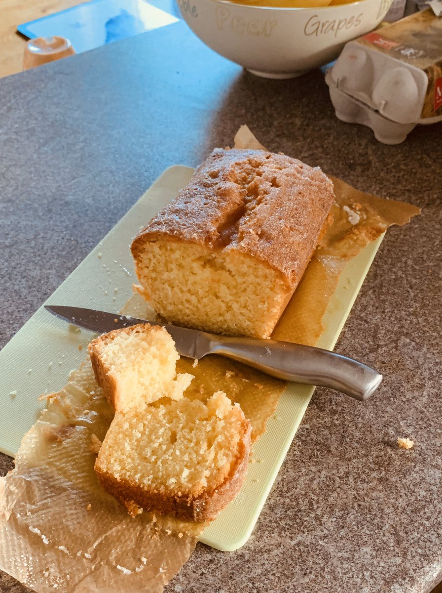 ASanditon's tweet image. I made the best ever lemon drizzle cake today. Totally amazed myself. Think it might be gone by tonight as the troops have been at it already 🙈 #IsolationBaking