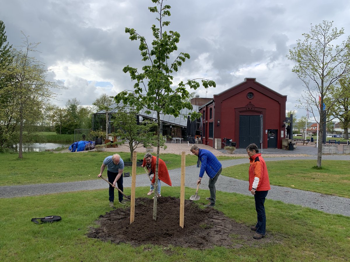 PvdAFrLMarren's tweet photo. Het was even anders dan anders, deze #1Mei viering, maar we hebben elkaar weer even kunnen zien, en de traditionele boom is geplant! #DagvandeArbeid #PvdA https://t.co/ChE8itVWNr