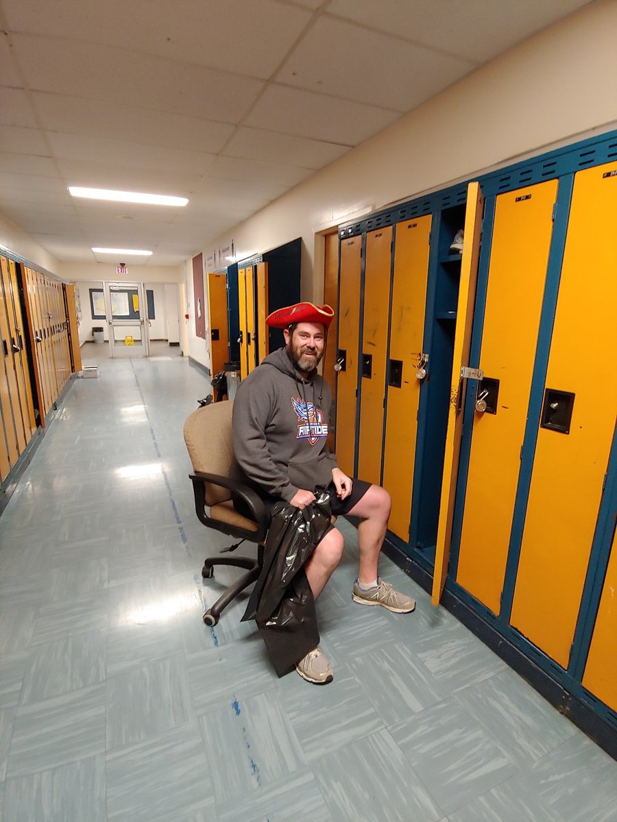 _johnhickey's tweet photo. Haha...the things you find when cleaning out students' lockers. #captain https://t.co/FF4j3Dm2Tk