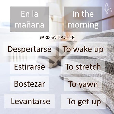 spanishwithriss's tweet photo. ¿Qué haces en la mañana?
What do you do in the morning?

#learningspanish #practisespanish #spanishvocabulary https://t.co/WzNXbTdC8a