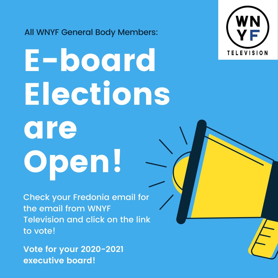 E-board Elections are open!! Vote now at the link we sent to your Fred mail.
