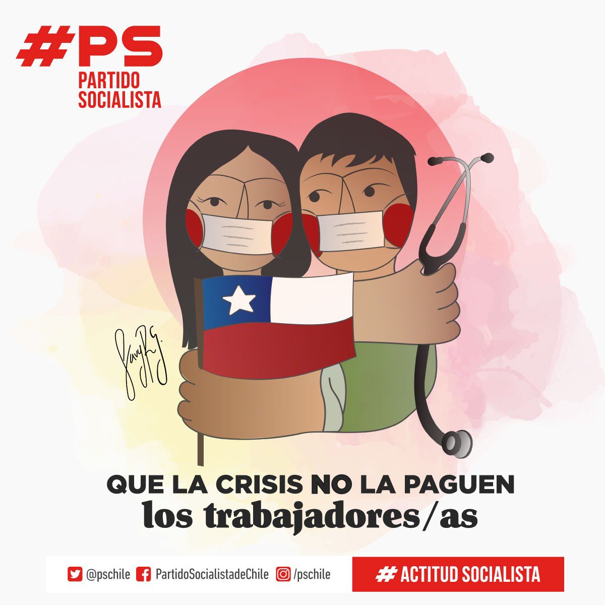 En este #1demayo en que conmemoramos el Día del Trabajador, les saludamos con afecto y reconocimiento, en especial  a todos aquellos hombre y mujeres que en el Chile de hoy están sufriendo los efectos de esta crisis sanitaria y social.